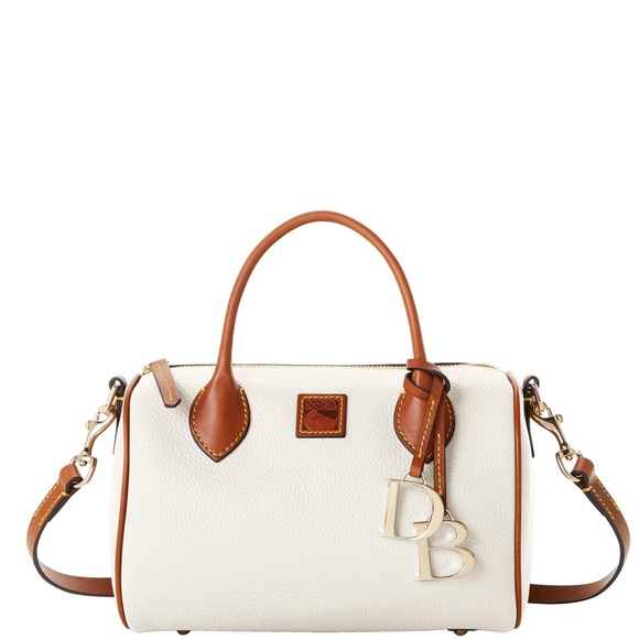 Dooney & Bourke White and Tan Satchel - Picture 2 of 7